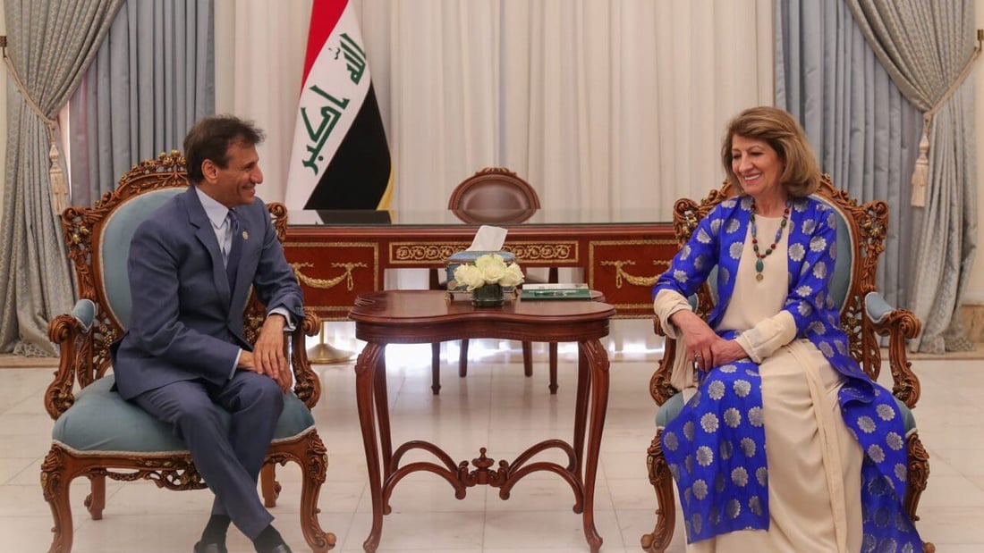 الحسّان يقبل دعوة السيدة الأولى لزيارة السليمانية.. بحثت معه ملف الآثار