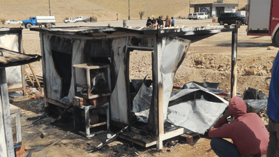 ئاگر لە ژمارەیەک کابینەى شوێنى مانەوەى کرێکاران کەوتەوە