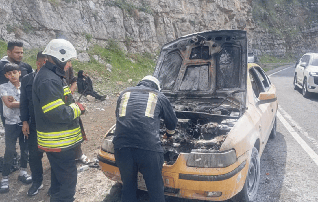 بیجۆیەکی ئێرانی لە رەواندز ئاگری گرت 