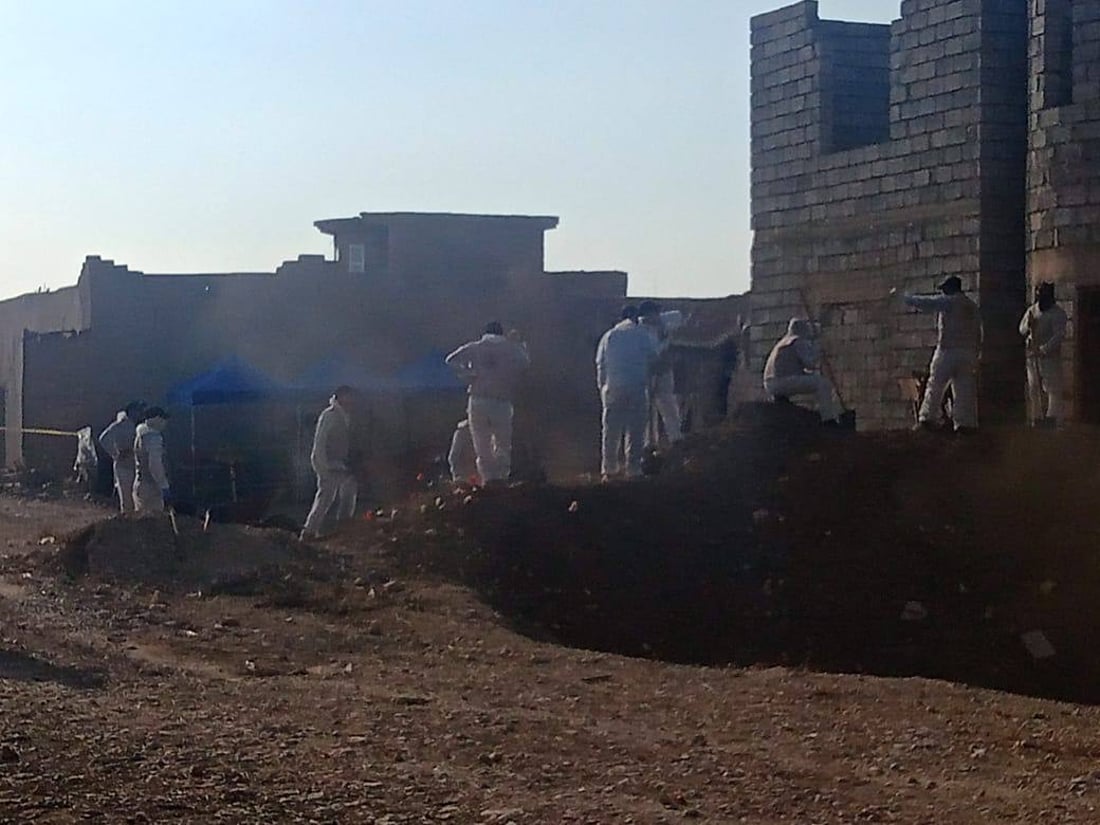 سنجار: فتح أول مقبرة جماعية للايزديين في مجمع العدنانية (صور)