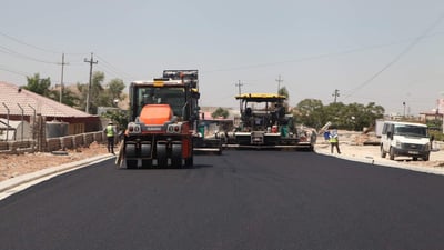 شەقامێكی 20 مەتری لە دهۆك قیرتاو كرا