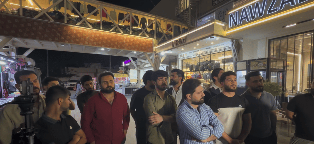 بازاڕی منارەی هەولێر پاسەوان و کارەبای نەماوە