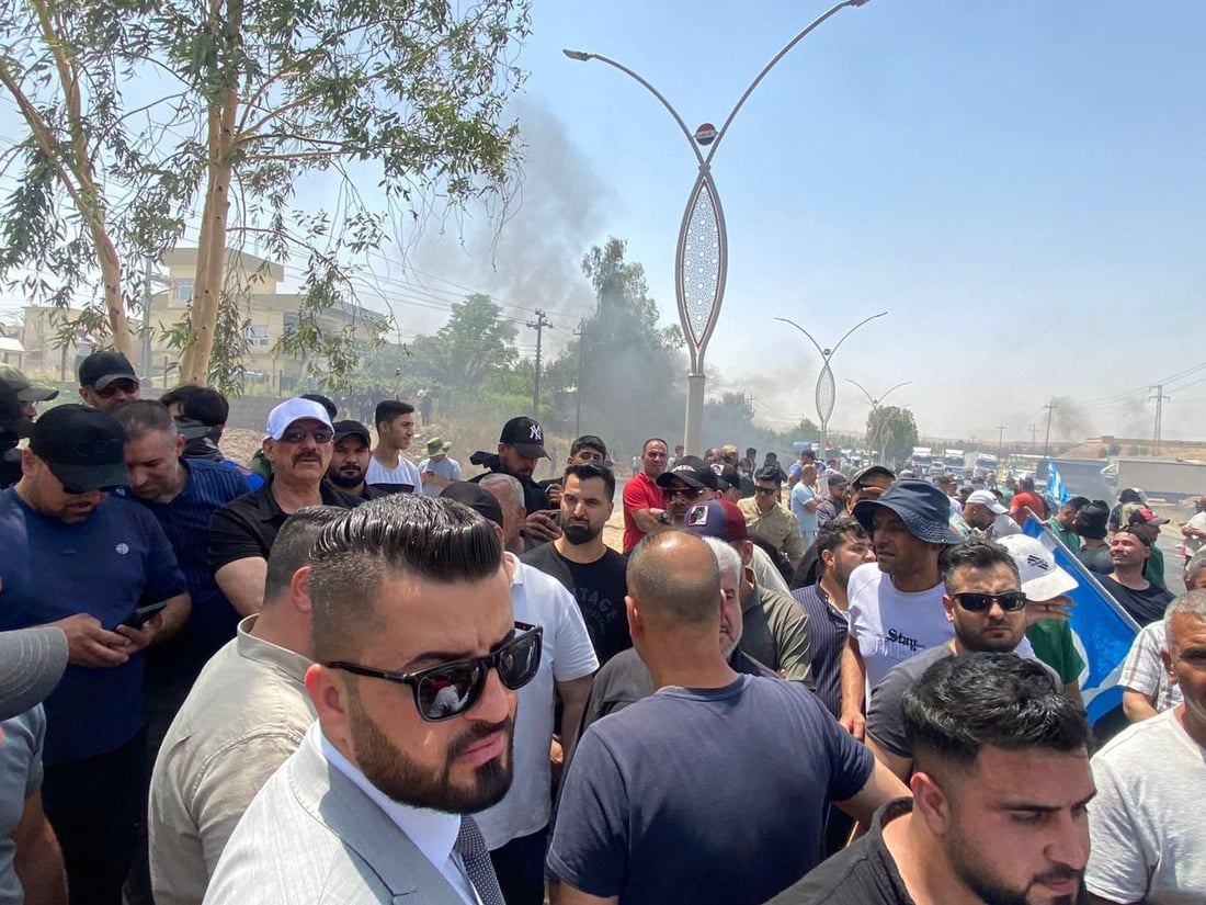 تصعيد خطير في آلتون كوبري.. المتظاهرون أغلقوا طريق أربيل (صور)
