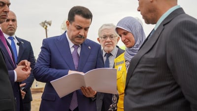 السوداني من ميناء الفاو: مخصصات المشاريع الخمسة جاهزة.. ونعمل على “القناة الجافة”