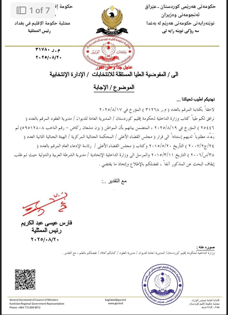 يزن مشعان ينفي استبعاده من الانتخابات: المفوضية اعتمدت على بيانات قديمة
