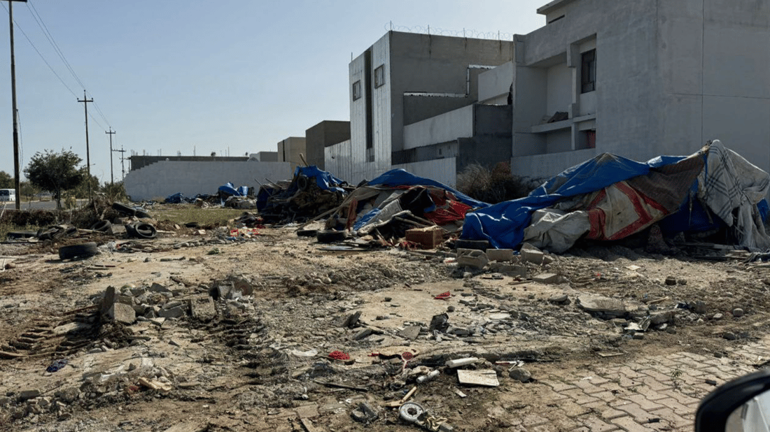 ئیدارەى کەرکوک خێوەتى ئاوارە سورییەکانى رووخاند