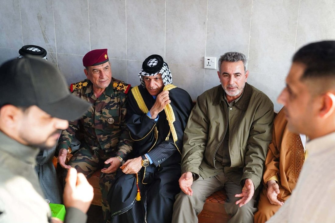 صور: أبو فدك في الأنبار لتعزية عوائل ضحايا القصف الأميركي