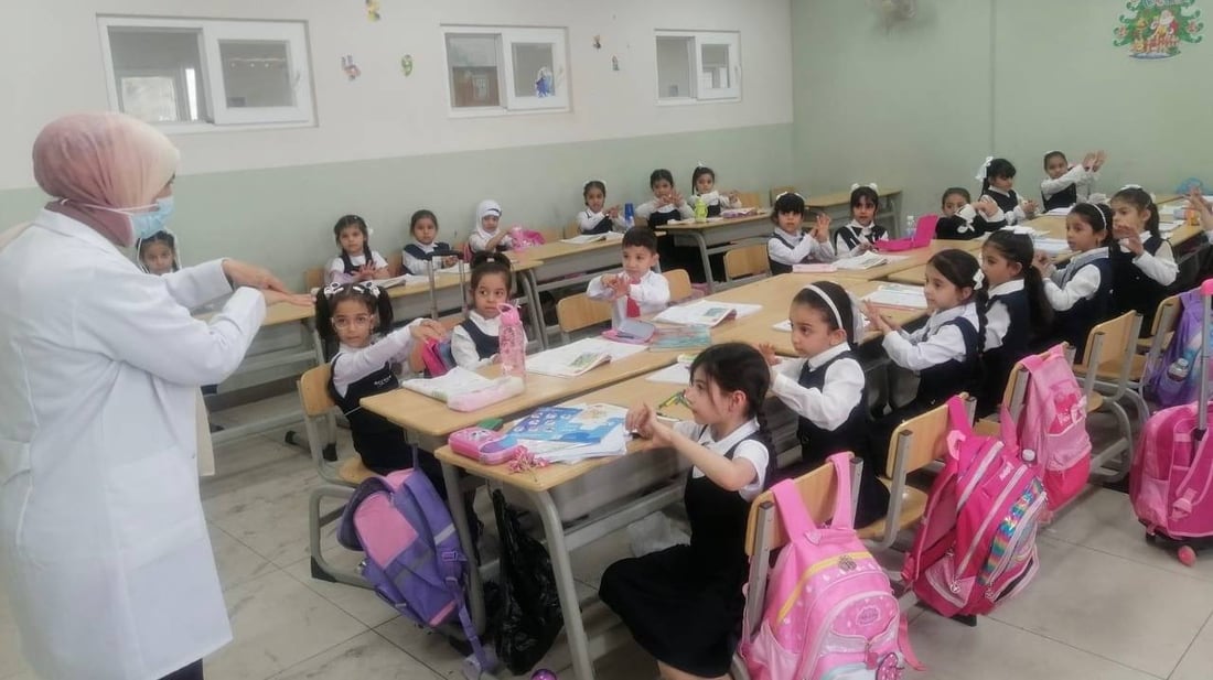 كيف بدأت الدراسة هذا اليوم في بسماية؟ الأطفال تعلموا غسل اليدين (صور)