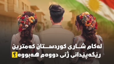 لە کام شاری کوردستان کەمترین و زۆرترین رێگەپێدانی ژنی دووەم هەبووە؟