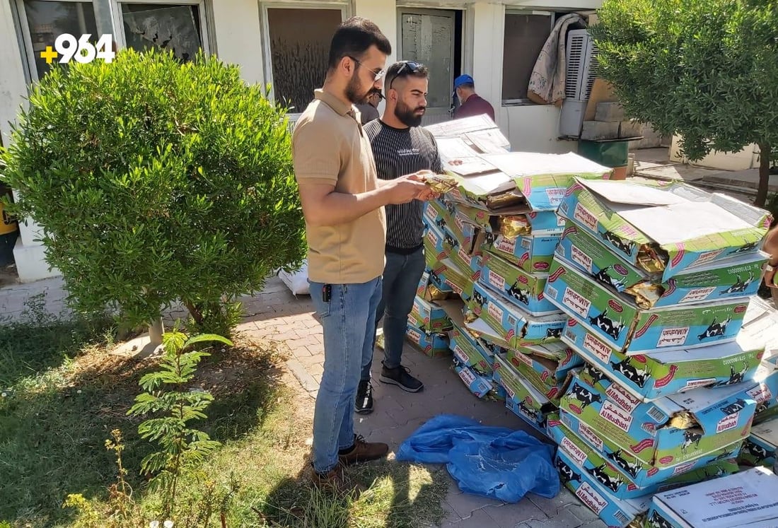 لە کەرکوک زیاتر لە یەک تۆن و نیو شیر دەستیبەسەردا گیرا