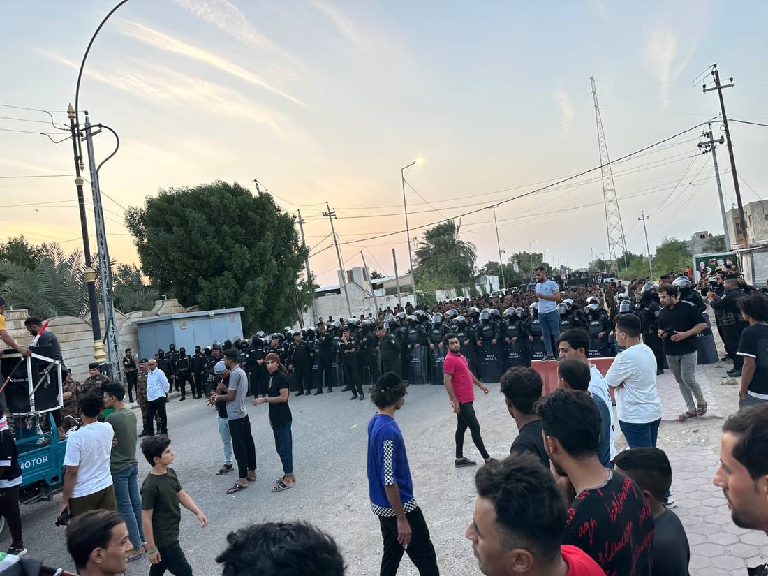 فيديو من تظاهرة واسط اليوم أمام مقر المحافظ