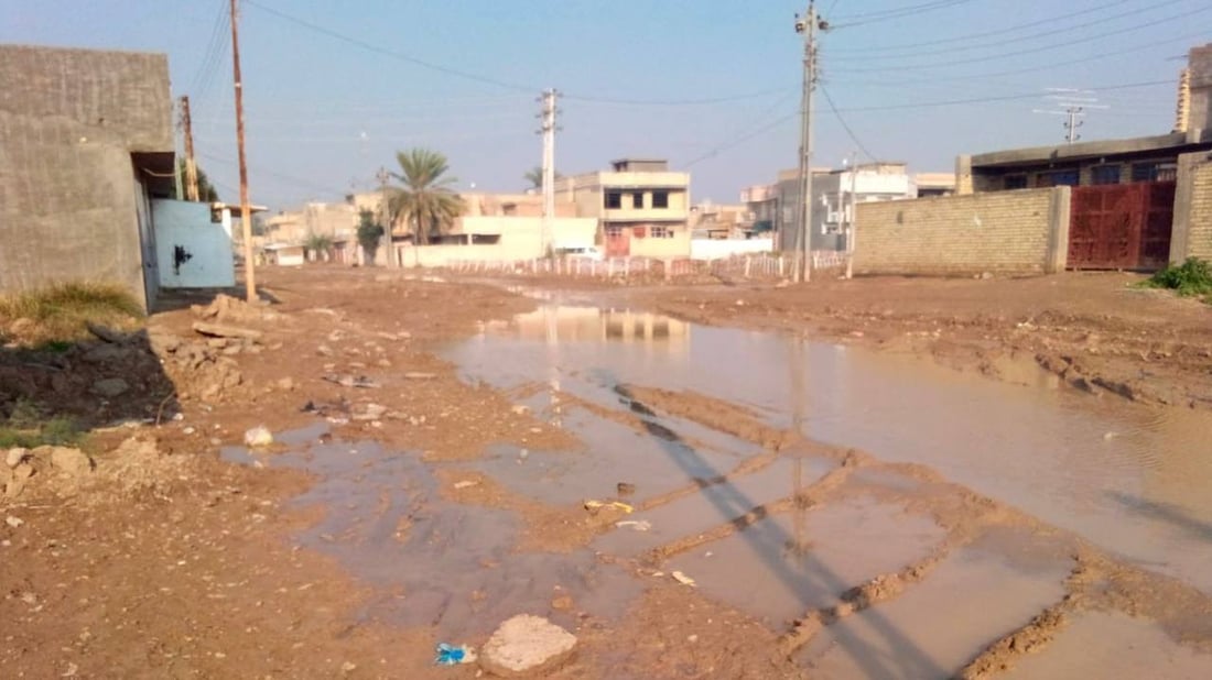 صور من الطارمية: ننتظر المجلس الجديد.. توقف المطر منذ يومين لكن الشوارع مغلقة!