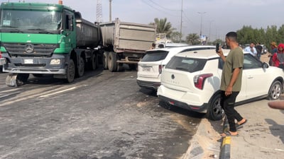 Najaf fuel spill triggers traffic crashes, injuring nine and damaging 15 vehicles