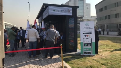 Baghdad inaugurates first of 24 digital bus shelters in public transit overhaul