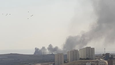 فۆم و ئیسفنج دەسوتێ و لە ئاسمانی دهۆکەوە دیارە