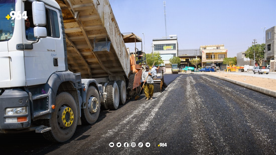 ئەمساڵ 75 هەزار مەتر شەقامەکانی کەلار قیرتاو کراون