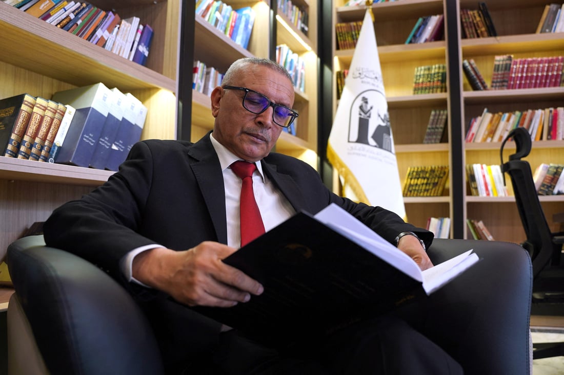 Iraqi judge and vice president of the Nineveh province court of appeal Ahmed Hureithi (Photo by Zaid AL-OBEIDI / AFP)