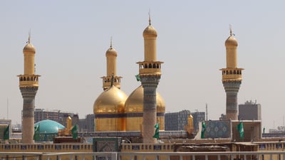 صور من داخل العتبة الكاظمية تظهر تقدم العمل في صحن الإمام الصادق