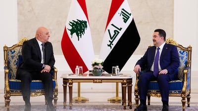 Iraqi prime minister meets Lebanese president to strengthen bilateral ties