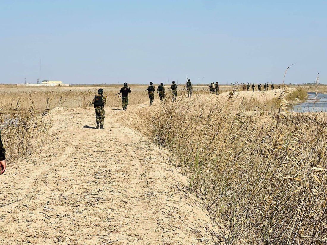 صور: دهم وتفتيش وتمشيط.. الحشد ينفذ عملية أمنية في الطارمية