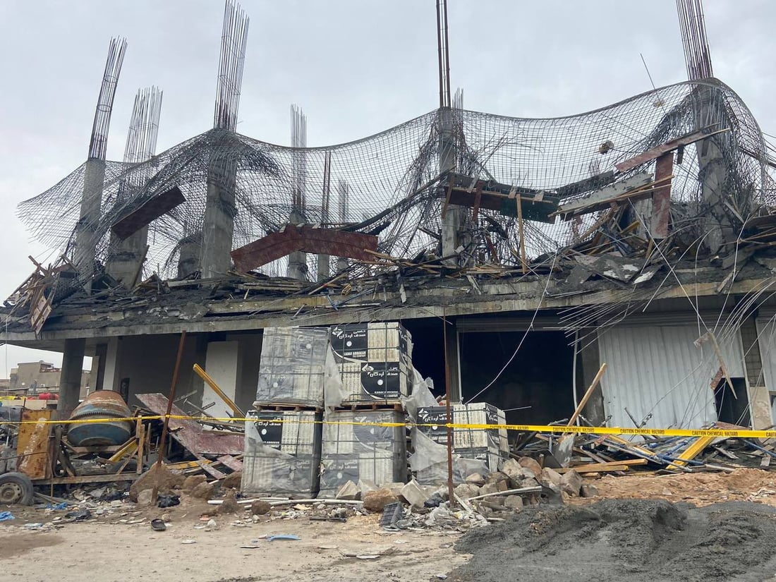 البصرة: انهيار مبنى قيد الإنشاء في العشار.. فيديو وحصيلة أولية