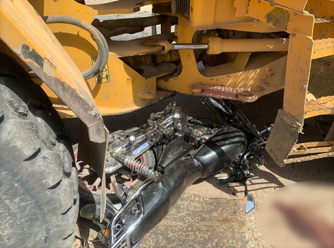 ماتۆڕسوارێک ژێر شۆفڵ کەوت و گیانی لەدەستدا