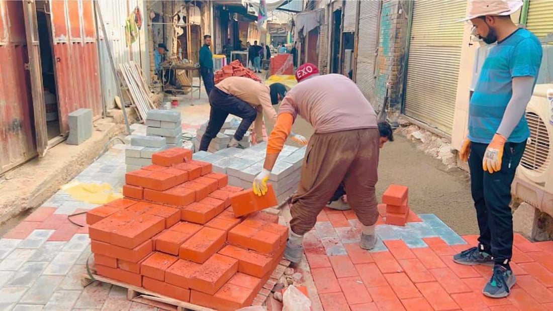 صور من الهندية: تبليط الحمداني اكتمل والأشجار على طول الجزرة حتى شارع طويريج