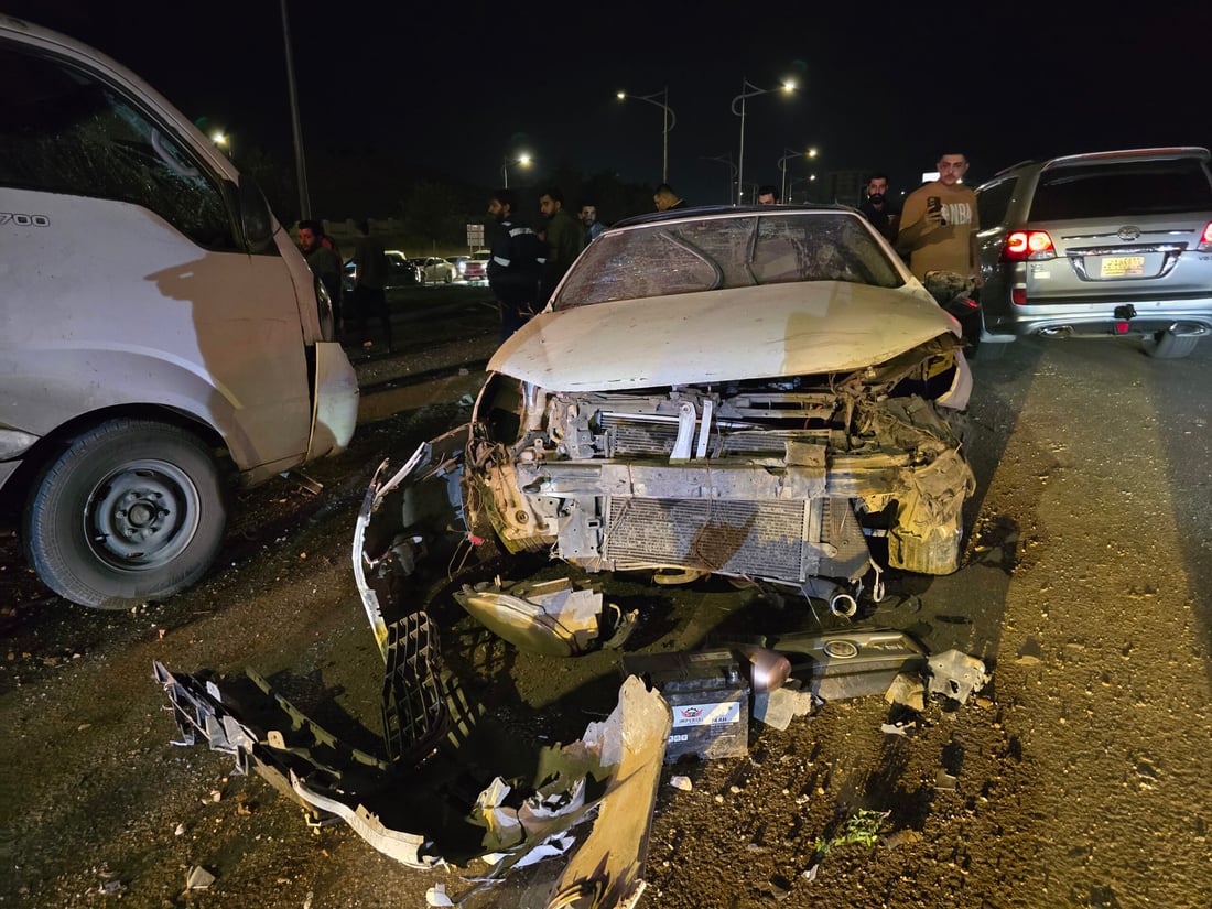 بەهۆی خێراییەوە پەڕیوەتە سایدی بەرامبەر و چەند ئۆتۆمبێلێکی داغان کرد