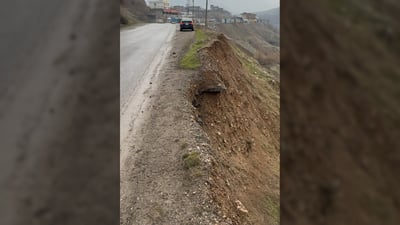 رێگای هامڵتۆن رۆچووە و مەترسی بۆ سەر شۆفێران هەیە