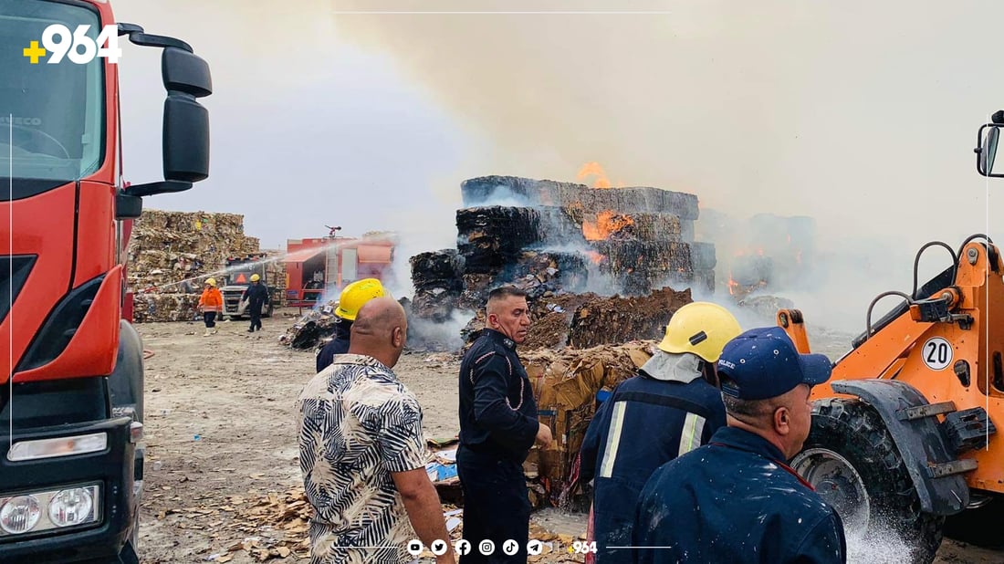 بەهۆی هەورەبروسکەوە کۆگایەکی کارتۆن گڕی گرت