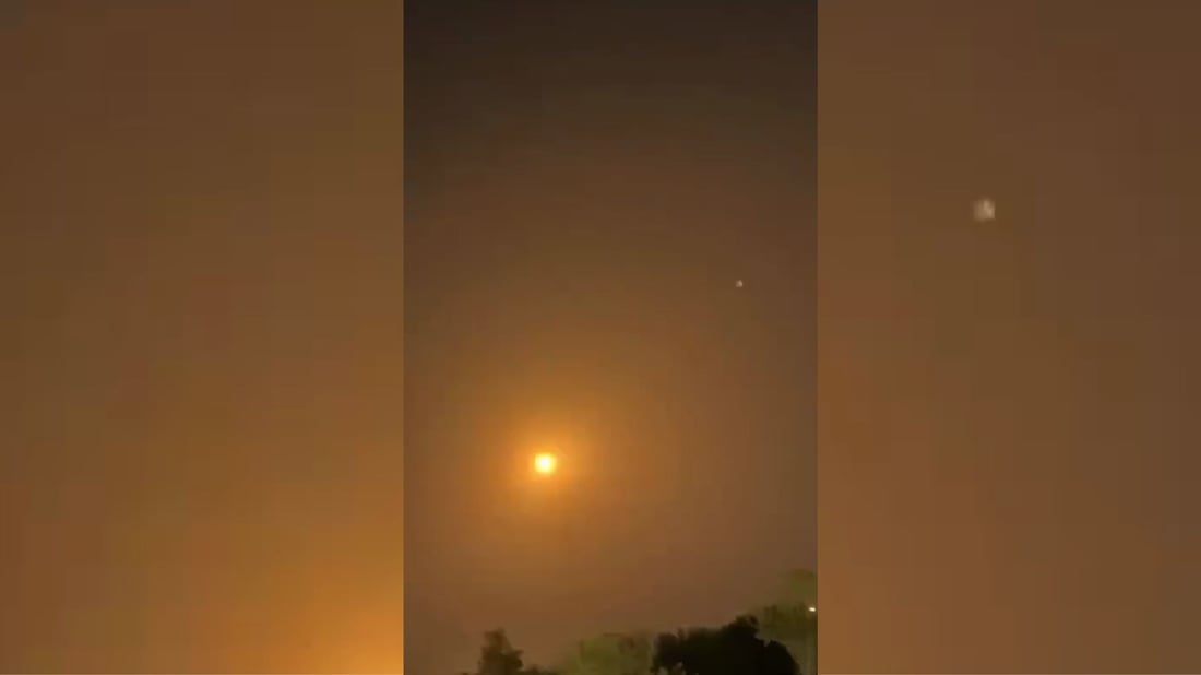 Drones intercepted over Erbil with falling debris causing damage