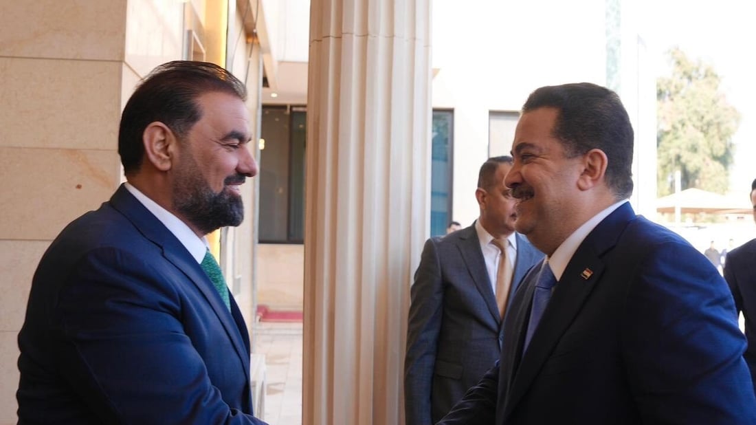 السوداني يزور هيبت الحلبوسي ويبارك له رئاسة البرلمان