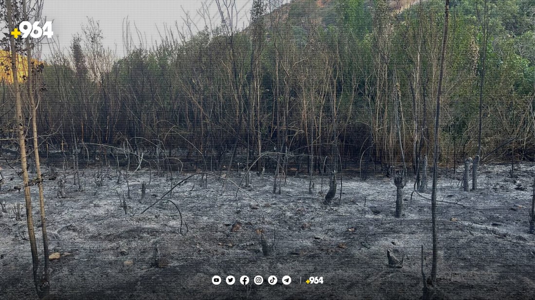 ئاگرەکەی چیای گەلی دێرکێ لە دهۆک تائێستا کۆنترۆڵ نەکراوە