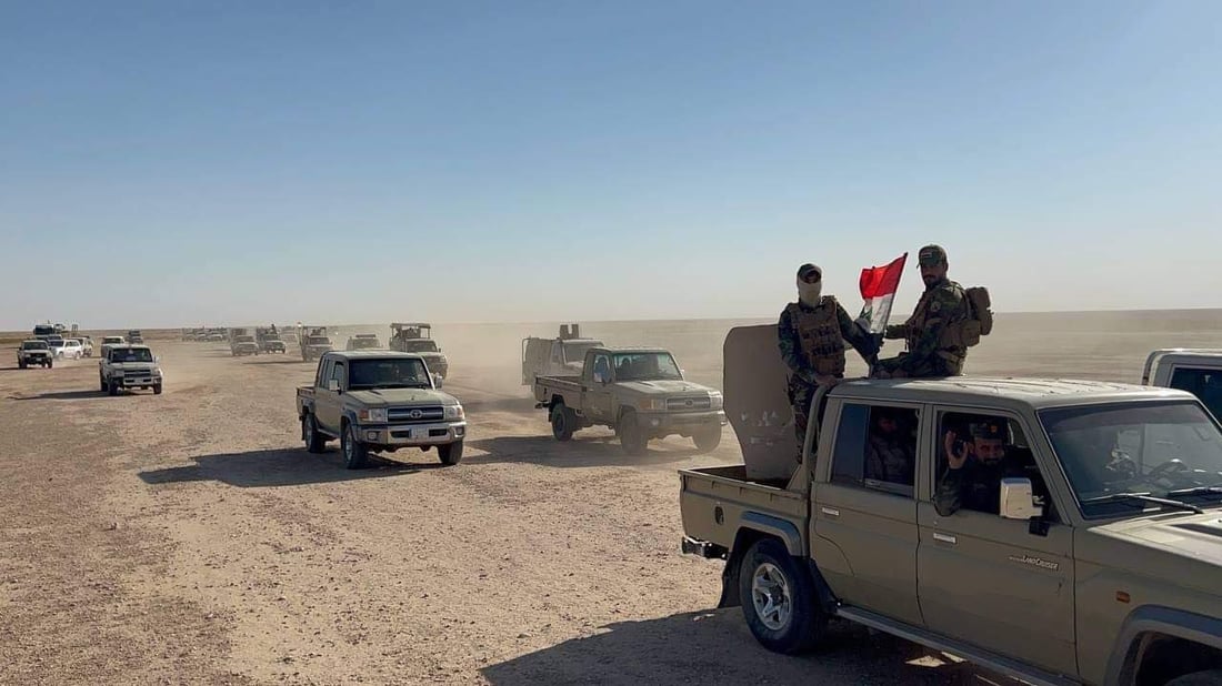 صور: قوة من الحشد تتوغل داخل صحراء نينوى.. اللواء 44 و21 انتشرا في الحضر