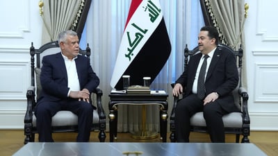 أول لقاء بين السوداني والعامري بعد أنباء عن انسحاب بدر من تحالف الحكومة