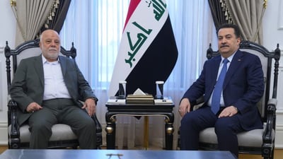 السوداني يناقش العبادي بدعم مسيرة الإعمار والتنمية في البلاد