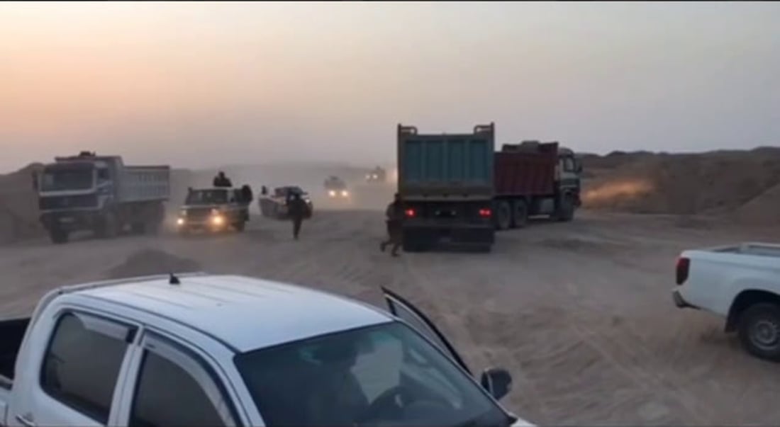 فيديو: ضبط 10 متهمين بسرقة مقالع الحصى في بصيه