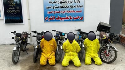 شرطة تكريت تفكك شبكة متخصصة بسرقة الدراجات النارية