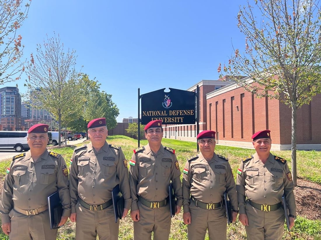 پێنج ئەفسەری پێشمەرگە لە ئەمریكا بەشداریی خولێكیان كرد