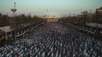 بسبب الحضور المليوني.. كربلاء أقامت صلاة العيد على دفعات (صور)