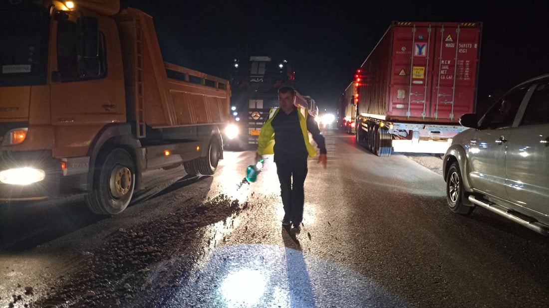 بەهۆی رژانی سووتەمەنی تانکەرەوە دیسان ئاستەنگی هاتوچۆ دروست بوو