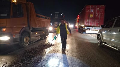 بەهۆی رژانی سووتەمەنی تانکەرەوە دیسان ئاستەنگی هاتوچۆ دروست بوو