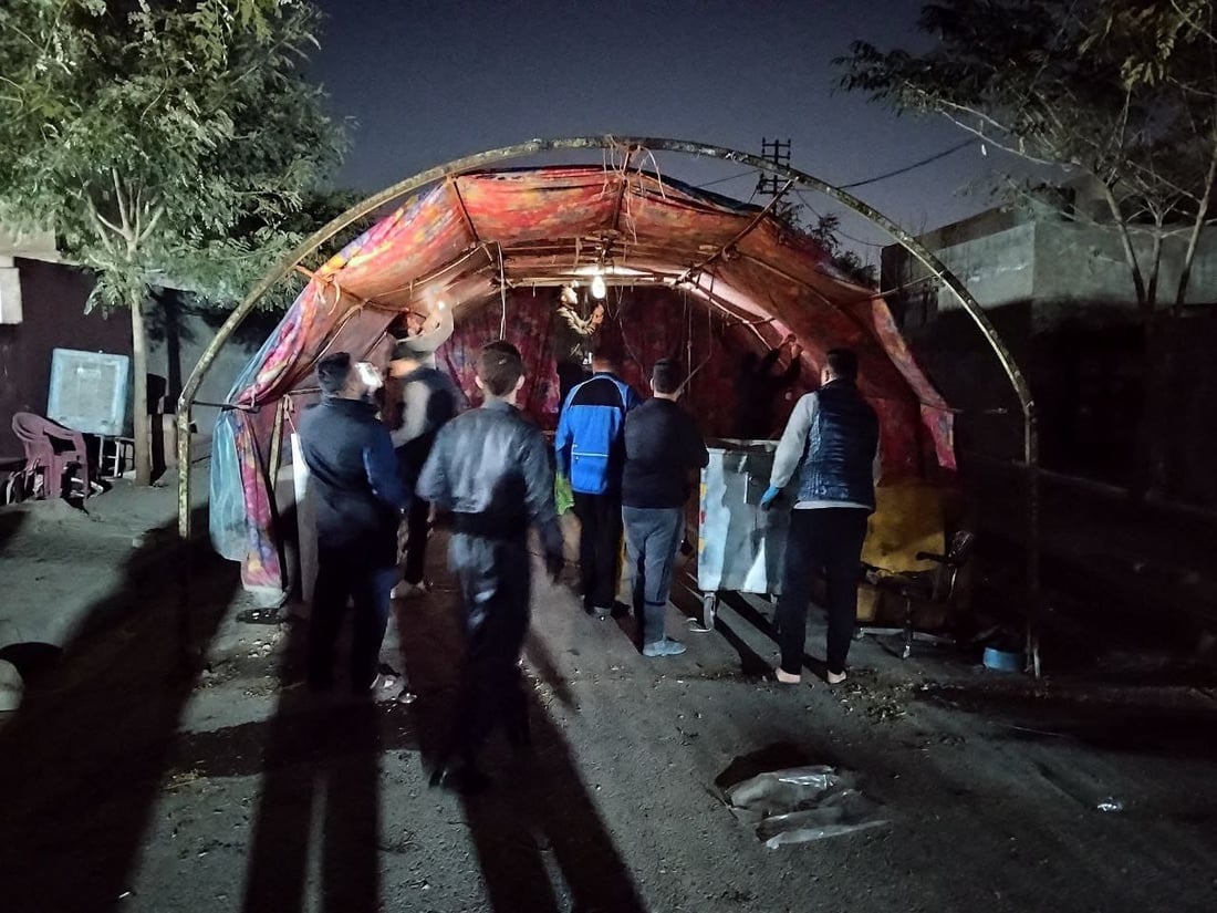 خێوه‌تی ناڕەزایەتییەكانی گەڕەكی نەورۆز هەڵگیرا