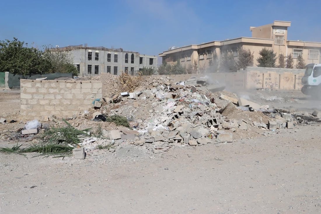 حاجیاوا لە پاشماوەی خانووبەرە پاک دەکرێتەوە