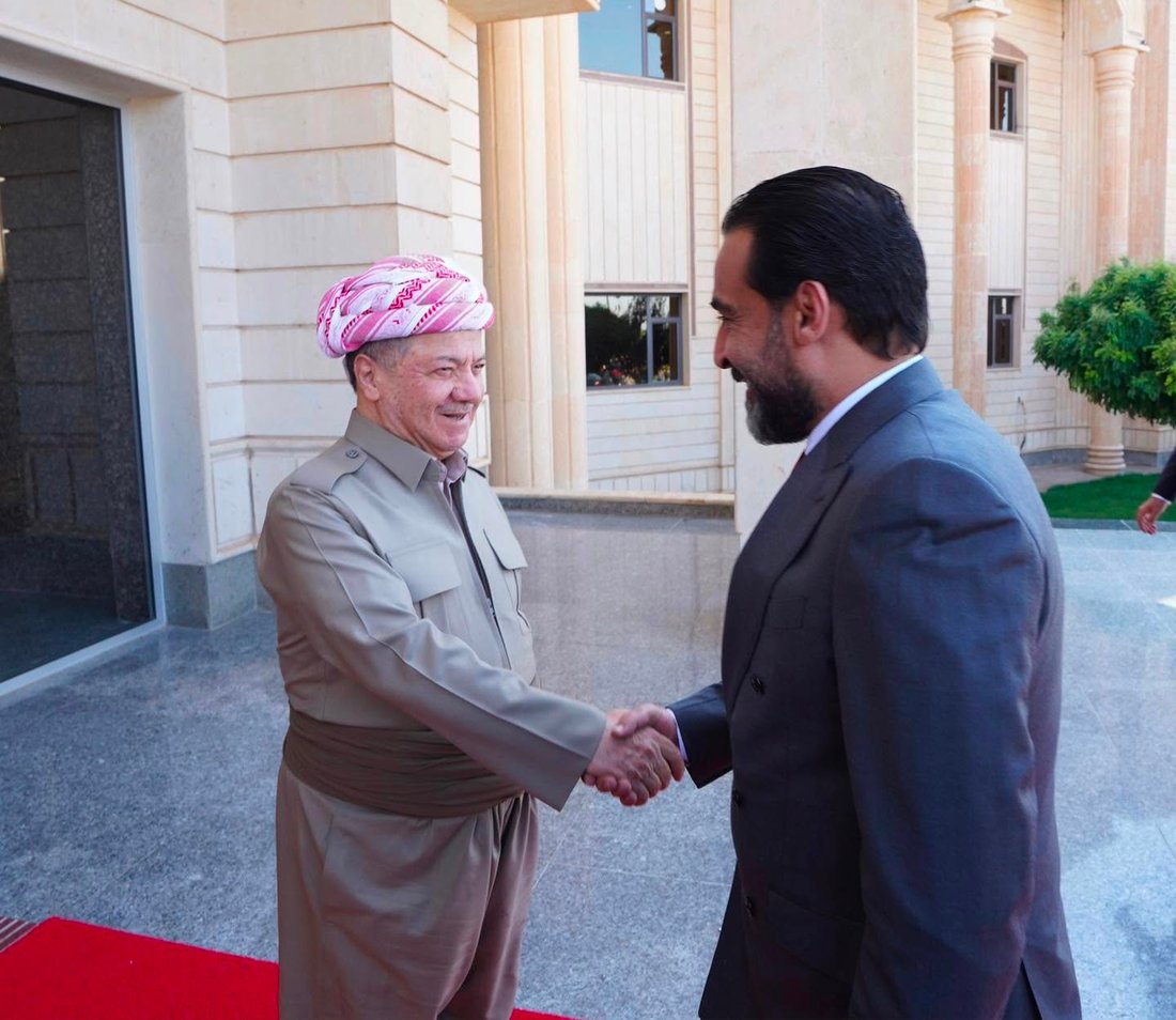 مسعود البارزاني يستقبل محمد الحلبوسي ويبحث معه التعاون والتنسيق المشترك