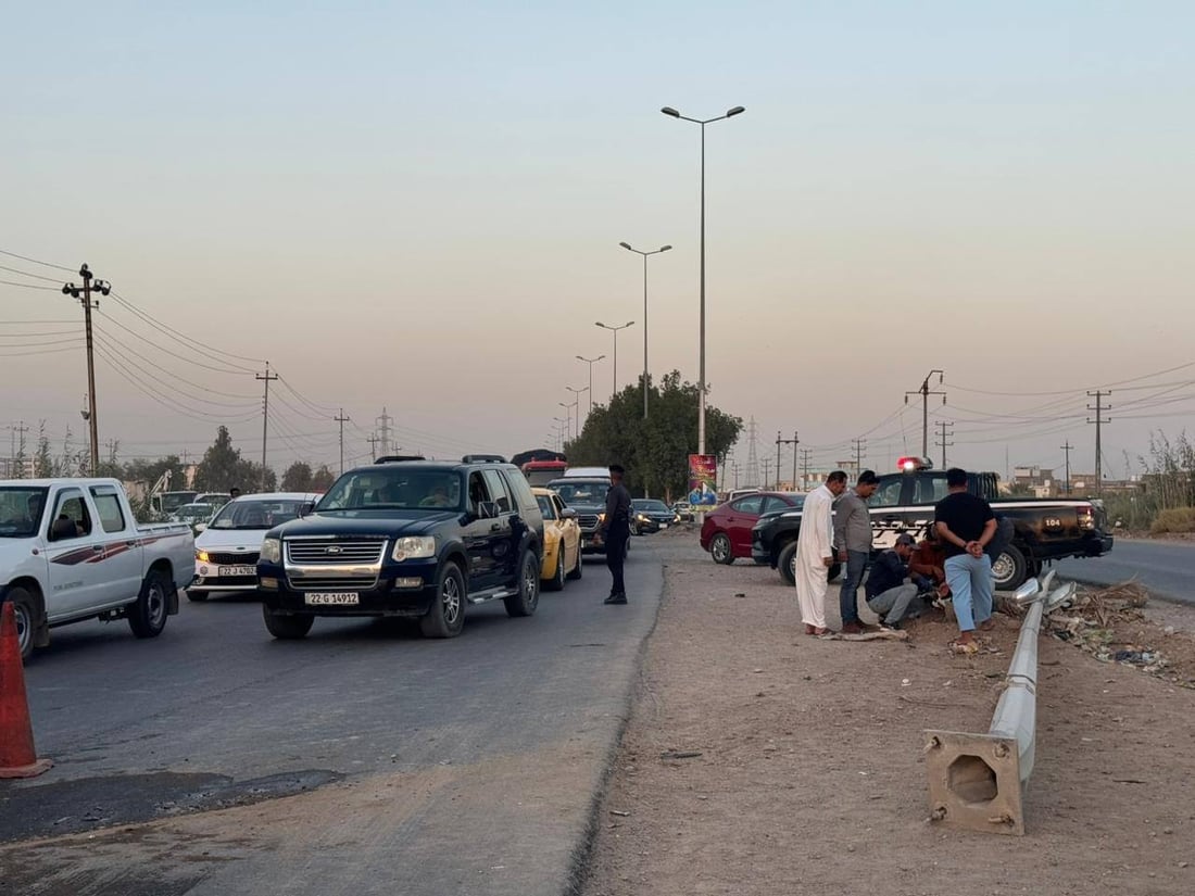 تناثرت البضاعة وتهشمت السيارات.. صور من حادث العزيزية