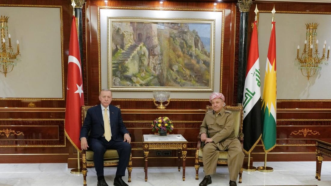 صور من استقبال مسعود بارزاني للرئيس التركي رجب طيب أردوغان