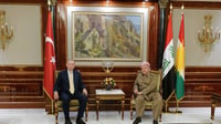 صور من استقبال مسعود بارزاني للرئيس التركي رجب طيب أرد...