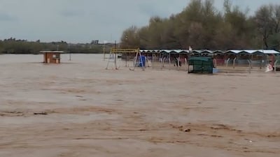 مناسيب الزاب ارتفعت بشكل مفاجئ وأغلقت منتجعات آلتون كوبري (فيديو)