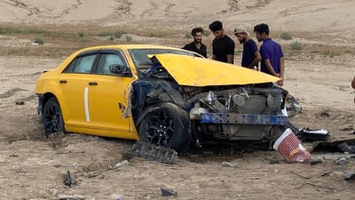 صور: 8 إصابات على طريق ناصرية سماوة.. تصادم بين “توسان” و”جارجر”